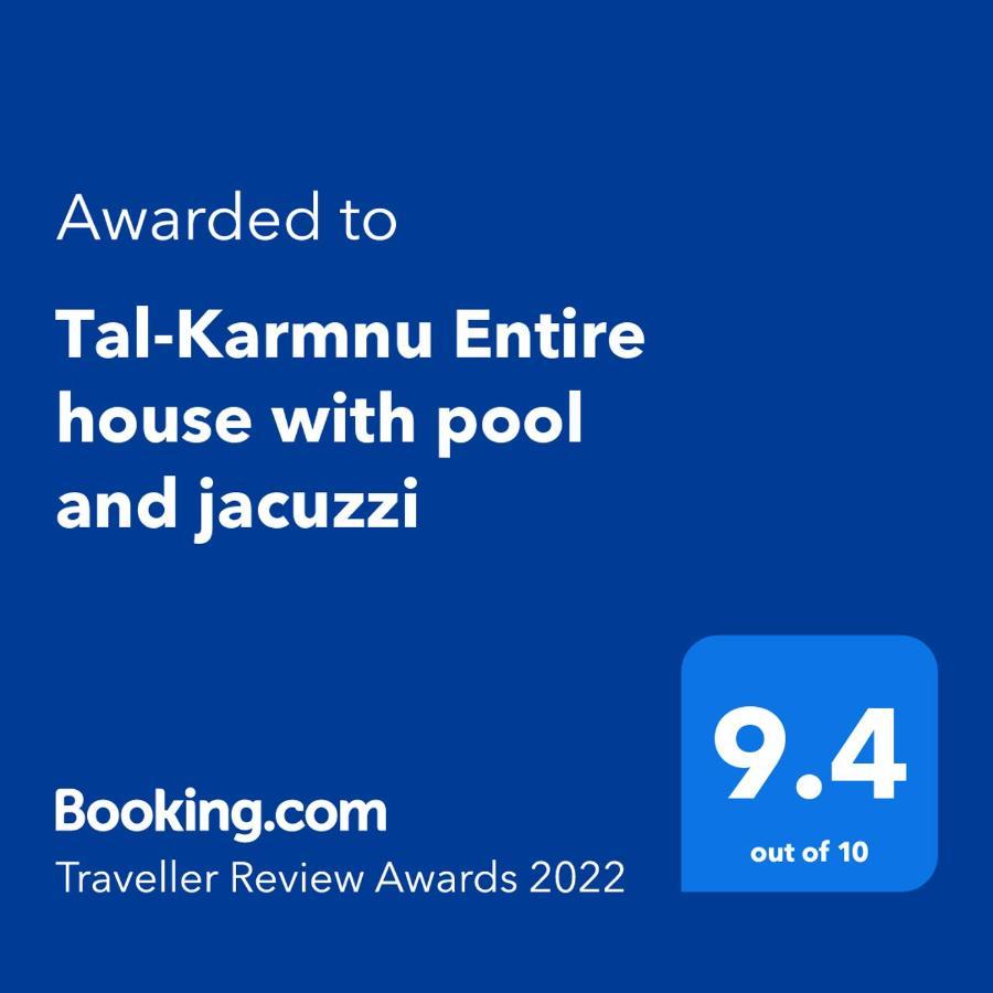 Вілла Tal-Karmnu Entire House With Private Heated Pool And Jacuzzi Kirkop Екстер'єр фото